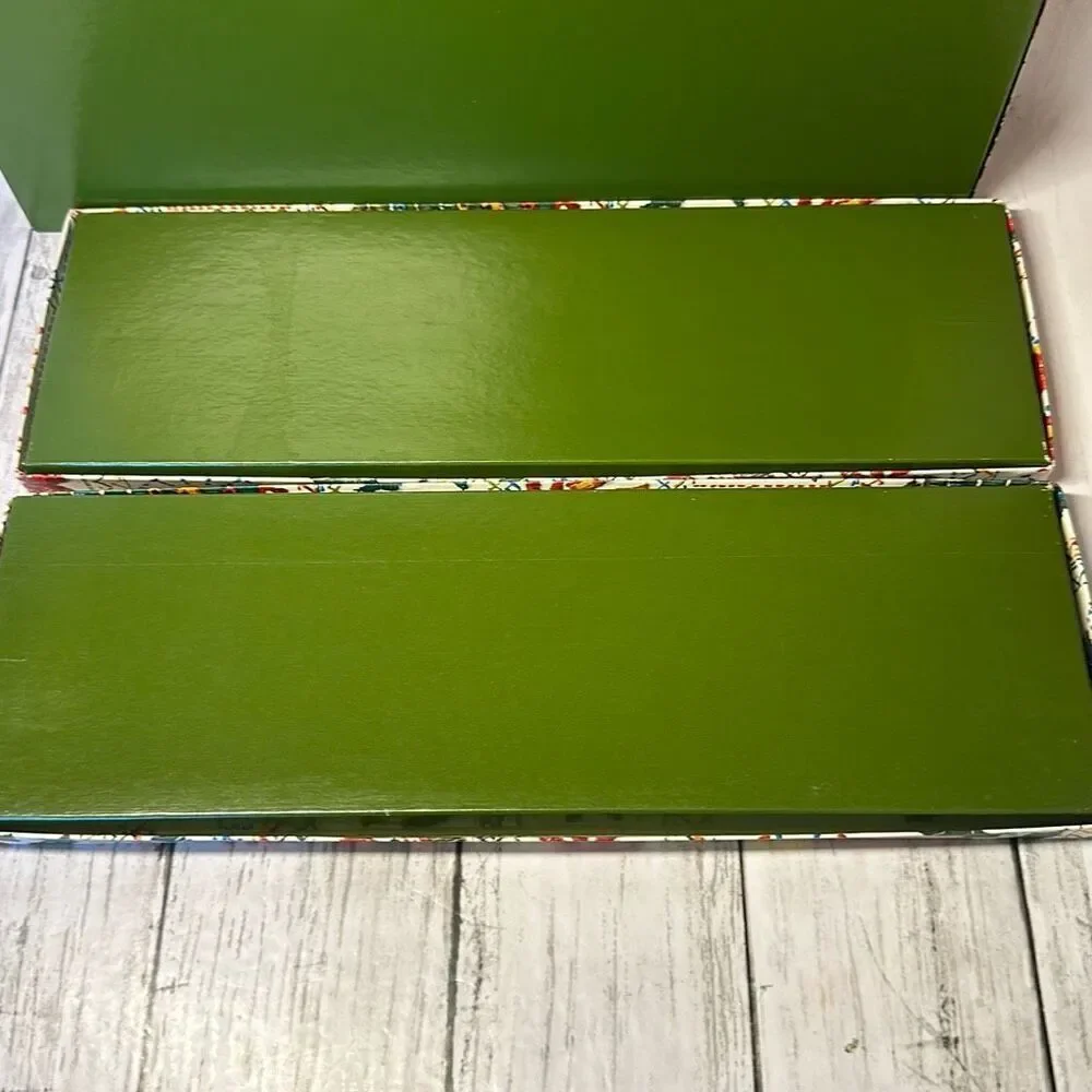 Vintage Christmas Gift Boxes Poinsettia Christmas Tree Heavy Duty‎ Unique set 7